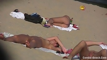 Amateur Lovers Bare It All On The Nude Beach In Hidden Camera Footage