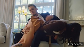 Big Cock And Beautiful Naughty Gal In A Domination Scene