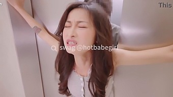 Asian Petite Experiences Intimate Encounter In Elevator With Climax