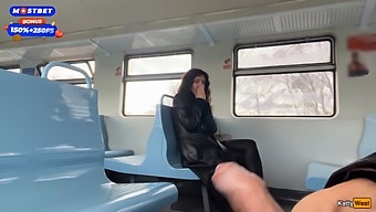 Katty West'S Public Cumwalk On A Train After A Hot Train Encounter